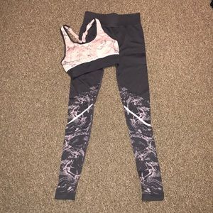 Matching sports bra and pants